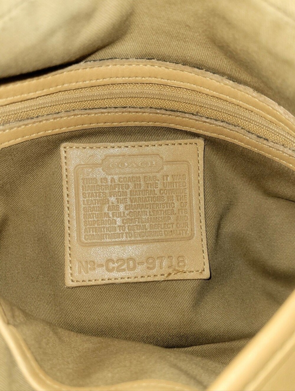 Coach Legacy Y2K Crescent Flap Hobo (Style #9718) 2002 Camel Color - Picture 9 of 10